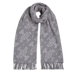 Szalik Tommy Hilfiger. Szare szaliki damskie Tommy Hilfiger, bez wzorów. Za 459.99 zł.