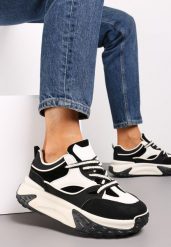 Czarne Sneakersy z Plecionymi Sznurówkami Georhita. Czarne obuwie sportowe damskie Renee, z materiału, bez zapięcia. Za 99.99 zł.