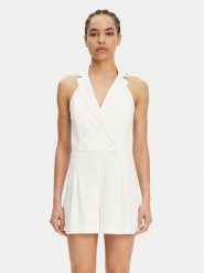 Patrizia Pepe Kombinezon 2T0088 A411 Biały Regular Fit. Białe sukienki damskie Patrizia Pepe, bez wzorów, z syntetyku, bez ramiączek. Za 1,579.00 zł.