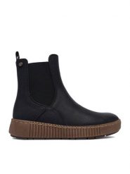 Go Soft Botki CEO-WS5586-07 Czarny. Czarne botki damskie GO SOFT, ze skóry, bez obcasa, na płaskiej podeszwie, bez zapięcia. Za 179.99 zł.
