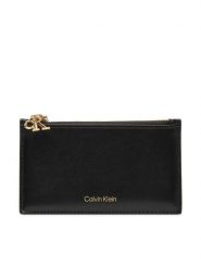 Calvin Klein Portfel Ck Zip Cardcase 6Cc LV04F1076G Czarny. Czarne portfele damskie Calvin Klein, bez wzorów, ze skóry. Za 149.99 zł.