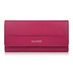 Portfel damski skórzany różowy duży poziomy Paolo Peruzzi AL-01-PI. Czerwone portfele damskie PAOLO PERUZZI, bez wzorów, ze skóry. Za 74.00 zł.