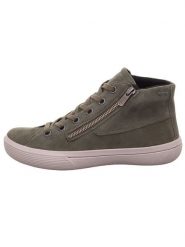 Legero Skórzane sneakersy "Fresh-Yerba" w kolorze zielonym rozmiar: 40. Zielone obuwie sportowe damskie Legero, ze skóry, za kostkę, bez zapięcia. Za 316.24 zł.