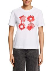 ESPRIT Koszulka w kolorze białym rozmiar: XXL. Białe bluzki damskie ESPRIT, xxl, bez wzorów, z bawełny, bez kołnierzyka, bez ramiączek. Za 53.45 zł.