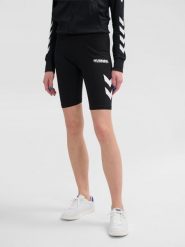 Szorty damskie Hummel Legacy. Czarne spodenki sportowe damskie Hummel, na wiosnę, xs, bez wzorów, z bawełny, z standardowym stanem, na fitness i siłownię. Za 73.20 zł.