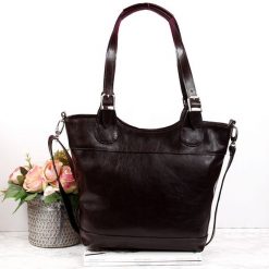 Torebka skórzana elegancka DAN-A T195A czekolada. Torebki klasyczne damskie DAN-A, ze skóry, bez dodatków. Za 399.99 zł.