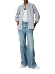 S.Oliver Bluzka w kolorze granatowo-białym rozmiar: 38. Niebieskie bluzki damskie S.Oliver, s, bez wzorów, bez kołnierzyka, bez ramiączek. Za 95.46 zł.