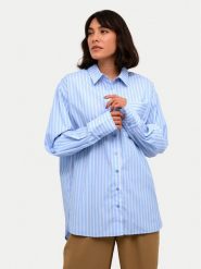 Kaffe Koszula Mackie 10508855 Niebieski Relaxed Fit. Niebieskie koszule damskie Kaffe, bez wzorów, z bawełny, bez kołnierzyka, bez ramiączek. Za 169.99 zł.