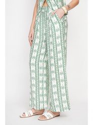 ASSUILI Spodnie w kolorze zielonym rozmiar: 42. Zielone spodnie materiałowe damskie Assuili, bez wzorów, z materiału. Za 100.99 zł.