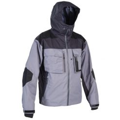 Kurtka wędkarska Caperlan 500 wodoodporna. Szare kurtki damskie CAPERLAN, l, bez wzorów, z materiału, bez kaptura. W wyprzedaży za 299.99 zł.