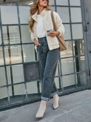 LA Angels Kurtka polarowa w kolorze kremowym rozmiar: L. Brązowe kurtki damskie LA Angels, l, bez wzorów, z polaru, bez kaptura. Za 217.99 zł.