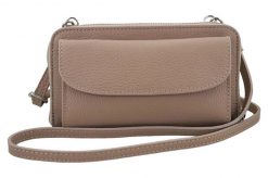 Listonoszka portfel 2w1 BARBERINI'S pudrowa 909-18. Czerwone shopper bag Barberinis, bez wzorów, ze skóry, przez ramię, duże, bez dodatków. Za 159.99 zł.