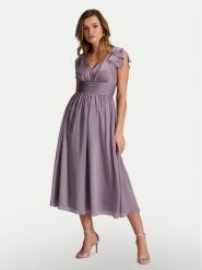 Swing Sukienka koktajlowa 5AH13800 Fioletowy Regular Fit. Fioletowe sukienki damskie Swing, bez wzorów, z syntetyku, wizytowe, bez ramiączek. Za 779.99 zł.