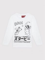 OVS Bluzka PEANUTS 1333355 Biały Regular Fit. Białe t-shirty i koszulki chłopięce OVS, bez wzorów, z bawełny, bez kołnierzyka, bez ramiączek. Za 69.99 zł.