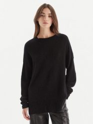 Patrizia Pepe Sweter 2K0326 K293 Czarny Regular Fit. Czarne swetry klasyczne damskie Patrizia Pepe, z syntetyku, bez kołnierzyka. Za 919.99 zł.