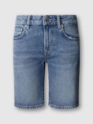 Pepe Jeans Bermudy dżinsowe "Poppy" w kolorze niebieskim rozmiar: W29. Niebieskie szorty damskie Pepe Jeans, z aplikacjami, z jeansu, z podwyższonym stanem. Za 173.99 zł.