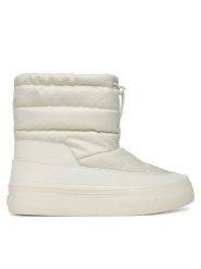 Calvin Klein Sneakersy Vulc Flatf Snowboot Nylon Mix Mg YW0YW01977 Biały. Białe obuwie sportowe damskie Calvin Klein, z materiału, bez zapięcia. Za 339.99 zł.