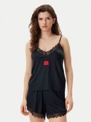 HUGO Koszulka piżamowa Red Label 50531653 Czarny Regular Fit. Czarne koszule nocne i halki Hugo, bez wzorów, z wiskozy, bez ramiączek. Za 149.99 zł.