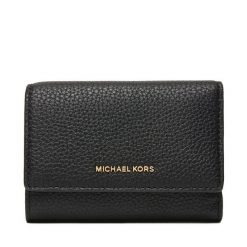 Portfel MICHAEL Michael Kors. Czarne portfele damskie MICHAEL Michael Kors, bez wzorów. Za 455.99 zł.