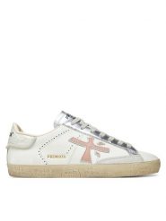 Premiata Sneakersy Stevend 7281 Biały. Białe obuwie sportowe damskie Premiata, ze skóry, bez zapięcia. Za 999.99 zł.