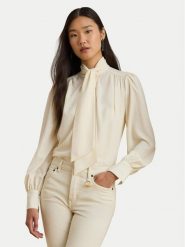 LAUREN RALPH LAUREN Koszula 200P14083001 Beżowy Relaxed Fit. Brązowe koszule damskie Lauren Ralph Lauren, xxl, bez wzorów, z syntetyku, biznesowe, bez kołnierzyka, bez ramiączek. Za 819.99 zł.