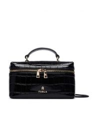 Furla Torebka Camelia Micro WE00625 BX4255 O6000 Czarny. Czarne kuferki damskie Furla, ze skóry, bez dodatków. Za 1,039.00 zł.
