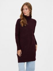Vero Moda Sukienka dzianinowa 10199744 Fioletowy Regular Fit. Fioletowe sukienki damskie Vero Moda, bez wzorów, z dzianiny, bez ramiączek. Za 179.99 zł.