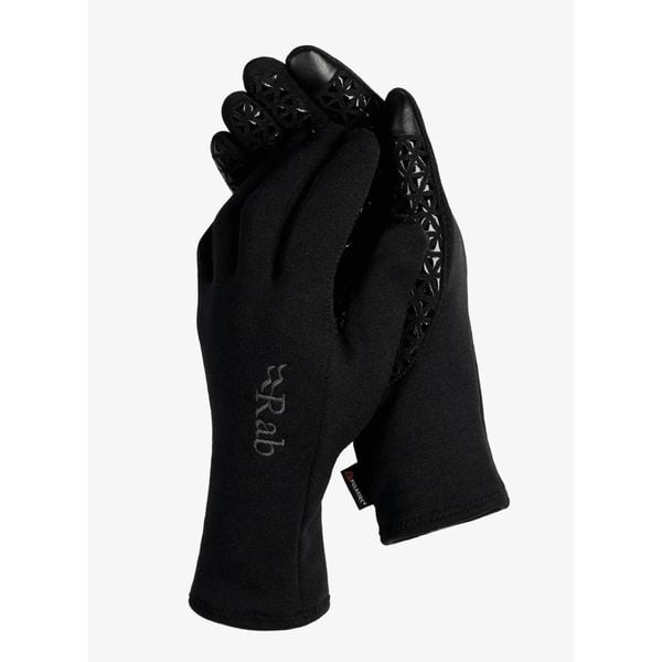 Rękawiczki Rab Power Stretch Contact Grip Glove. Czarne rękawiczki damskie RAB, bez wzorów. Za 159.99 zł.