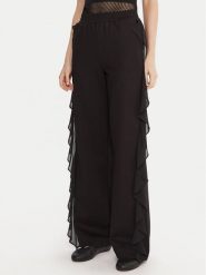 TWINSET Spodnie materiałowe 252LI2NCC Czarny Regular Fit. Czarne spodnie materiałowe damskie Twinset, bez wzorów, z materiału. Za 719.99 zł.
