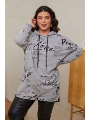 Curvy Lady Sukienka dresowa w kolorze szarym rozmiar: 48/50. Szare sukienki damskie Curvy Lady, z aplikacjami, z bawełny, klasyczne, bez ramiączek. Za 145.94 zł.
