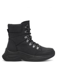 DeeZee Botki GAIA WS6029-17 Czarny. Czarne botki damskie DeeZee, z syntetyku, bez obcasa, na płaskiej podeszwie, bez zapięcia. Za 89.99 zł.