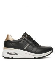 Remonte Sneakersy D2H01-03 Czarny. Czarne obuwie sportowe damskie Remonte, ze skóry, bez zapięcia. Za 419.99 zł.