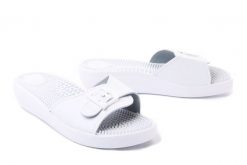 SANITAL FLEX KF-01 biały, klapki, fakirki damskie. Białe klapki damskie Sanital-Flex, bez wzorów, bez obcasa, bez zapięcia. Za 84.99 zł.
