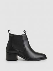 Pepe Jeans FOOTWEAR Skórzane sztyblety "Bonnie Wish" w kolorze czarnym rozmiar: 38. Czarne botki damskie Pepe Jeans FOOTWEAR, z jeansu. Za 299.37 zł.