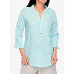 Koszula turystyczna damska Royal Robbins Oasis Tunic II 3/4 Sleeve. Zielone koszule damskie ROYAL ROBBINS, bez wzorów, casualowe, bez kołnierzyka, bez ramiączek. Za 340.99 zł.