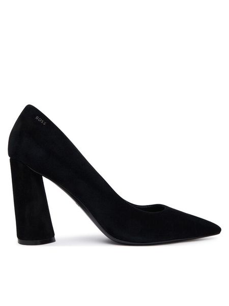 BOSS Czółenka Gracey 50554372 Czarny. Czarne czółenka damskie Boss, bez wzorów, ze skóry, bez obcasa. Za 899.99 zł.