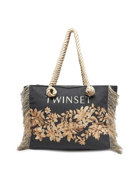 TWINSET Torebka 251LB7AAA Czarny. Czarne torebki klasyczne damskie Twinset, z materiału, bez dodatków. Za 289.99 zł.