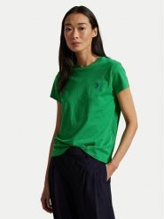 Polo Ralph Lauren T-Shirt 211898698032 Zielony Regular Fit. Zielone t-shirty damskie Polo Ralph Lauren, xs, bez wzorów, z bawełny, bez kołnierzyka. Za 339.99 zł.