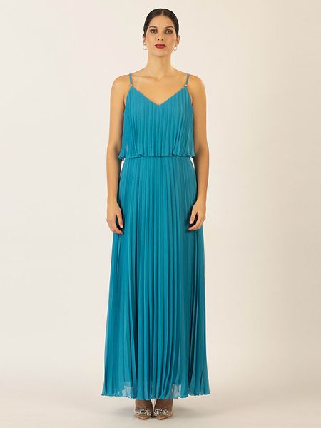 APART Sukienka w kolorze niebieskim rozmiar: 42. Niebieskie sukienki damskie Apart, bez wzorów, bez ramiączek. Za 242.13 zł.