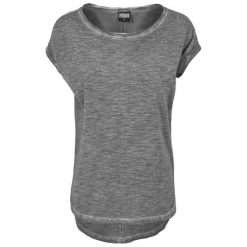Koszulka Damska Z Obniżonym Stanem. Szare koszulki damskie Urban Classics, s, bez wzorów, bez kołnierzyka, bez ramiączek. Za 75.99 zł.
