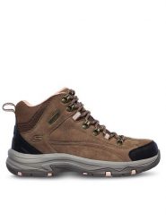 Skechers Trapery Trego Alpine Trail 167004/BRTN Brązowy. Brązowe trapery damskie Skechers, ze skóry, bez zapięcia. Za 479.99 zł.