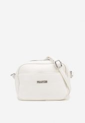 Biała Torebka na Ramię Ozdobiona Napisem Dolarrea. Białe shopper bag Born2be, bez wzorów, na ramię, bez dodatków. Za 59.99 zł.