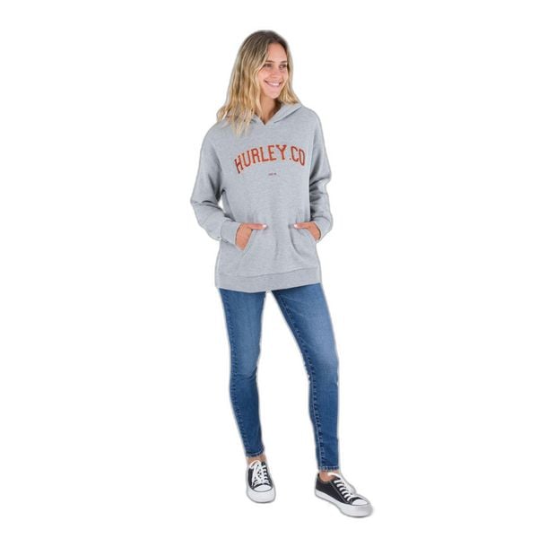 Bluza damska z kapturem Hurley Os University. Szare bluzy damskie Hurley, m, bez wzorów, z kapturem. Za 246.50 zł.