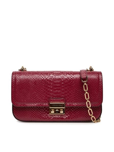 MICHAEL Michael Kors Torebka Tribeca 30T5G2RL7L Bordowy. Czerwone torebki wieczorowe damskie MICHAEL Michael Kors, bez wzorów, ze skóry, bez dodatków. Za 1,409.00 zł.