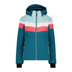 Kurtka narciarska damska CMP. Niebieskie kurtki sportowe damskie CMP, na jesień, bez wzorów, z materiału, bez kaptura. Za 699.99 zł.