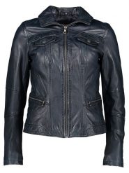 7eleven Skórzana kurtka "Mona" w kolorze granatowym rozmiar: 44. Niebieskie kurtki damskie 7eleven, bez wzorów, ze skóry, bez kaptura. Za 525.95 zł.