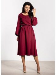 Awama Sukienka w kolorze bordowym rozmiar: S. Czerwone sukienki damskie Awama, bez wzorów, bez ramiączek. Za 145.26 zł.