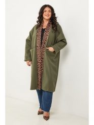 Curvy Lady Płaszcz przejściowy w kolorze khaki rozmiar: 40/42. Brązowe płaszcze damskie Curvy Lady, z aplikacjami, bez kaptura. Za 100.99 zł.