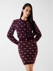 Guess Kardigan 167535 Bordowy Classic Fit. Czerwone kardigany damskie Guess, xxl, z aplikacjami. Za 435.00 zł.