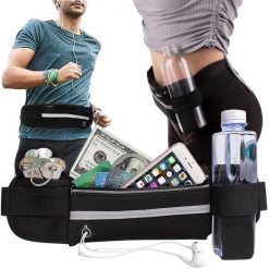 Nerka Saszetka Biodrówka na Pas Bidon Sportowa. Czarne nerki i saszetki damskie TRIZAND, bez wzorów. Za 21.90 zł.